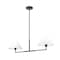 Z-Lite Leila Chandelier, 2-Light, 12 In.W x 42 In.L x 9.5 In.H, Matte Black/White Linen 744-42L-MB - alternate 7